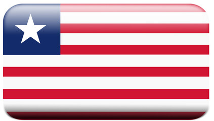 3D Rectangular Flag of Liberia with Realistic Finish