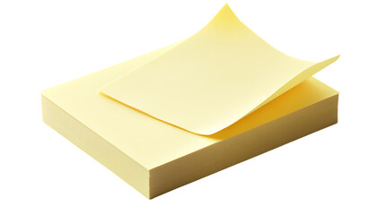 Blank yellow pages isolated on white background