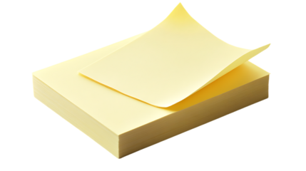 Blank yellow pages isolated on white background