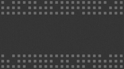 Dark Gray Background with Square Border Pattern, Grainy Noise Texture, and Central Blank Space for Creative and Minimalist Design
