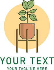 Modern Eco Plant Logo Design