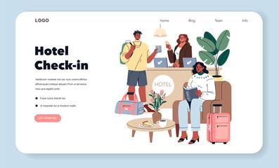 Hotel Holiday. Flat Vector Illustration