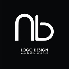NB NB Logo Design, Creative Minimal Letter NB NB Monogram