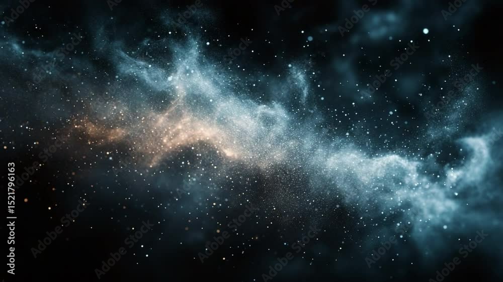 Poster celestial tapestry: a cosmic dance unfolds, a vibrant expanse of nebulae and stars against the infin