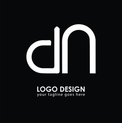 DN DN Logo Design, Creative Minimal Letter DN DN Monogram