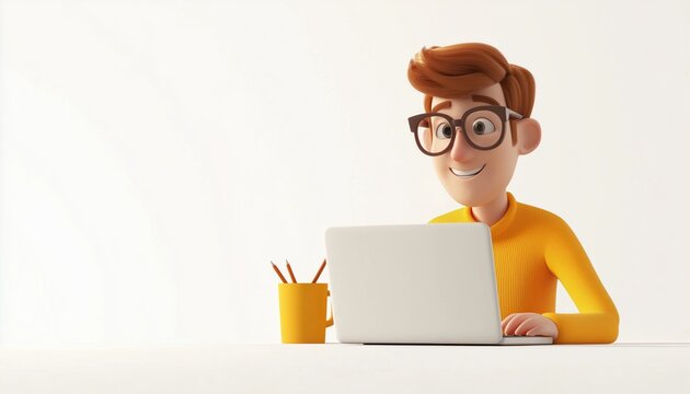 Programmer Using Laptop To Code, Website Developer Crafting Software On Computer Screen With Template For Website Design.