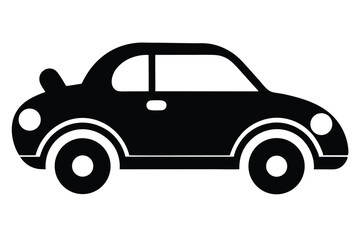 Stylized Black and White Car Silhouette Depicting Transportation, Design, and Automotive Industry