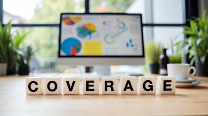 Insurance coverage visuals represent financial protection, policy documentation, and risk management for individuals and businesses with copy space
