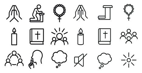 Religious symbols and icons for prayer and reflection design