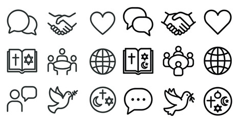 Symbols of unity and faith for global communication and harmony