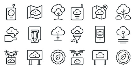 Fototapeta premium Cloud computing and data icons for digital design projects