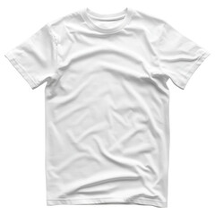 Plain white t-shirt on display for casual wear, highlighting fabric texture and simplicity in design