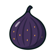 Flat vector illustration of a fig.