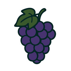 Flat vector illustration of a grape bunch.