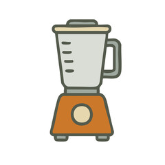  Flat vector illustration of a kitchen blender.