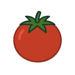 Flat vector illustration of a tomato.