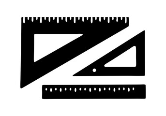 Flat Geometry Instrument Vector Icons – Ruler and Drafting Tools Collection


