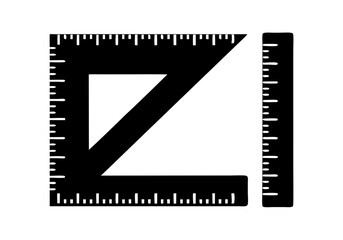Flat Geometry Instrument Vector Icons – Ruler and Drafting Tools Collection


