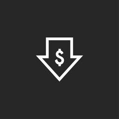 Low price icon logo flat vector design