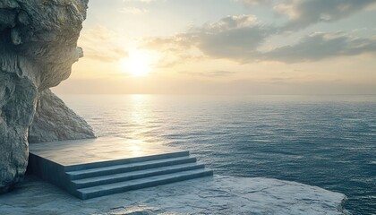 water podium stairs deep ocean aquatic ocean marine adventure seaside vibes