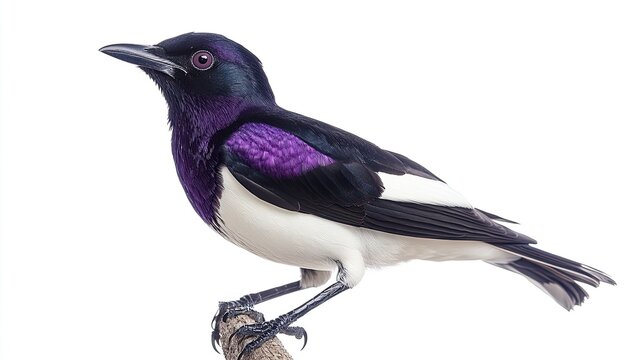 A violet-backed starling perched gracefully