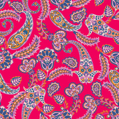 Floral Vector seamless paisley pattern.
