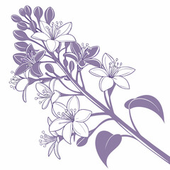 abstract floral background with lilac