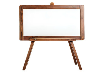  Each solid white board with a wooden frame on three legs, a simple design, a white background, and ultra-realistic photograph
