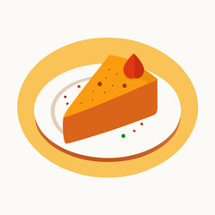 slice of cake with strawberry