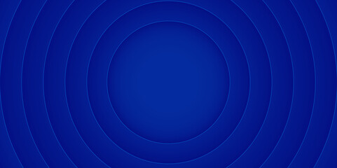 Abstract blue 3D circular layered background vector illustration. Futuristic blue round shape background.