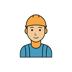 Fototapeta premium cartoon builder man