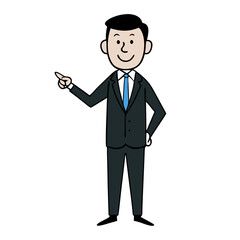 businessman cartoon character
