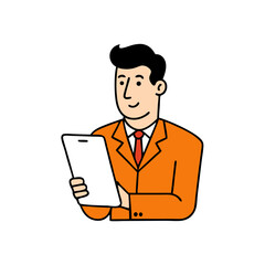 businessman with a clipboard