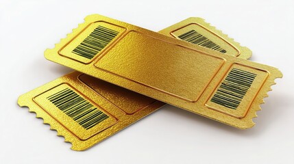 Gold Tickets and Barcodes: Modern Design and Unique Ticketing for Luxury Events and Special Promotions