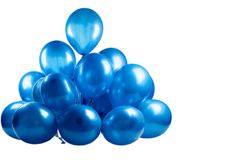 Fototapeta premium Palloncino azzurro su sfondo trasparente PNG