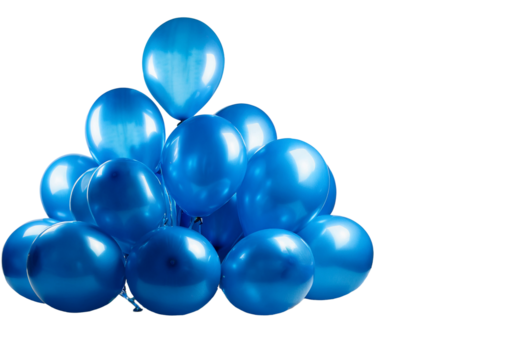 Palloncino azzurro su sfondo trasparente PNG