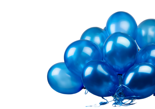 Palloncino azzurro su sfondo trasparente PNG