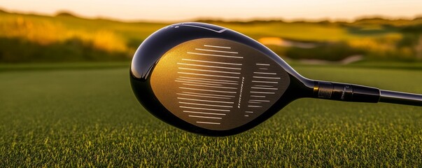 Golf Driver Close-up at Sunset, Golf Club , Greens