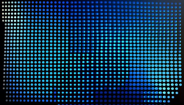 Abstract pattern of glowing blue circles on a black background. - Powered by Adobe