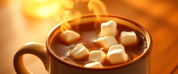 cup of hot chocolate with marshmallows in it