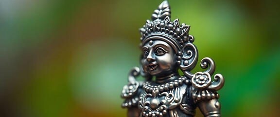 small statue of a woman with a flower in her hand