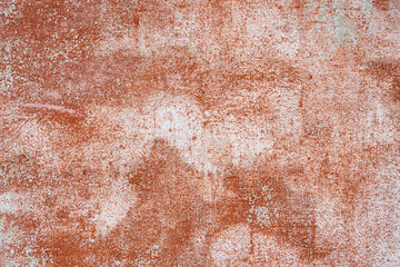 High-resolution rusty and weathered wall texture with red and white tones. Perfect as a grunge...