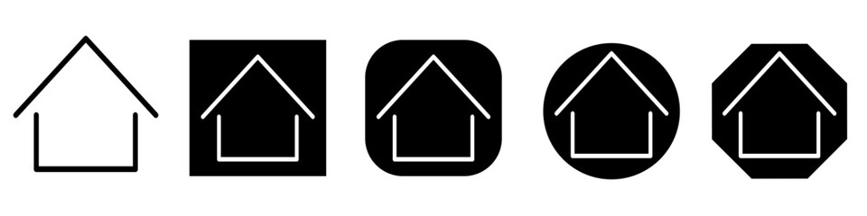 House vector icon set. home illustration sign collection. building symbol. House set of web icons.