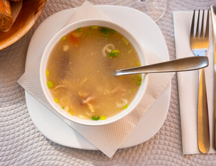 Popular dish of Spanish cuisine is Cocido de garbanzos, made from meat, vegetables and chickpeas