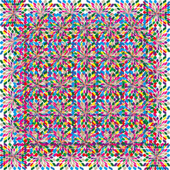 Multicolor stripes pattern. Vibrant chaotic texture. Abstract stripe mosaic. Vector decorative form.