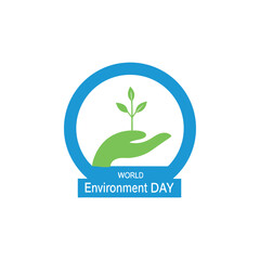 World Environment Day vectors with world map, housing,  turbine with green nature for greeting worldwide