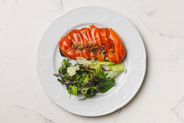 Smoked Salmon Toast with Salad
