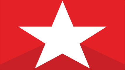 Obraz premium Red background with a large white star suitable for various design projects