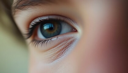 close up of a person's blue eye