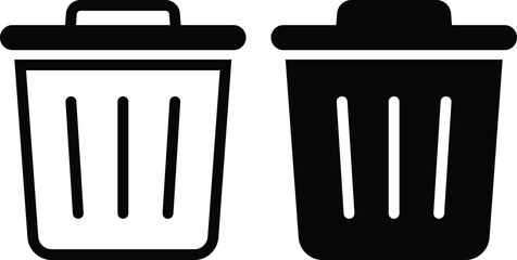 delete icons set vector. trash can icon symbol, Vector isolated icons .